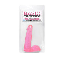 Basix Rubber Works 6 Inch Dong Pink